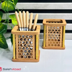 فروش عمده جا قاشقی چوبی مکعبی