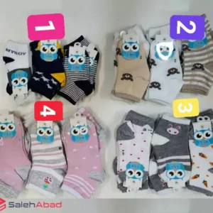 فروش عمده جوراب بچگانه ساق کوتاه