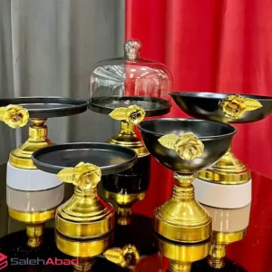 فروش عمده ست پذیرایی فلزی گل برجسته