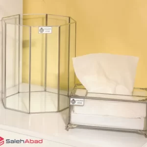 فروش عمده سطل و جا دستمال کاغذی شیشه ای