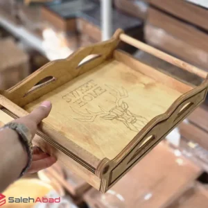 فروش عمده سینی پذیرایی چوبی کف طرح دار