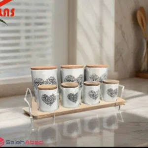 فروش عمده ست پاسماوری استیل درب چوبی