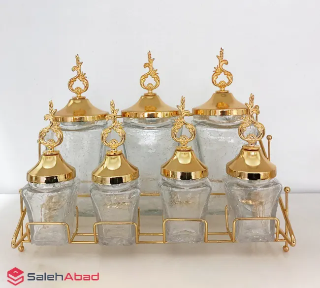 فروش عمده پاسماوری شیشه ترک دار 7 پارچه