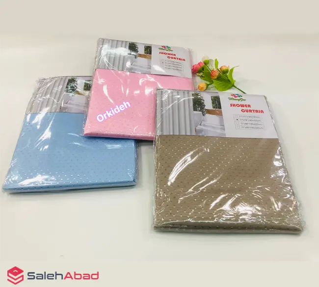 فروش عمده پرده حمام ساتن طرح ستاره ای