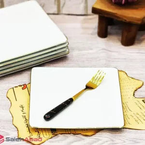 فروش عمده پیش دستی مربعی چینی تقدیس خط طلا