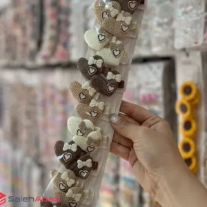 فروش عمده گیره مو انبری طرح قلبی