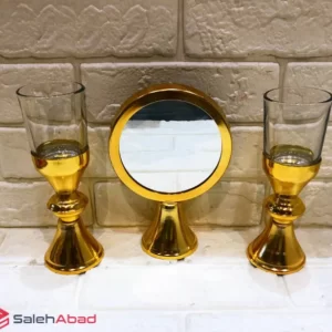 فروش عمده آینه و شمعدان هفت سین طلایی