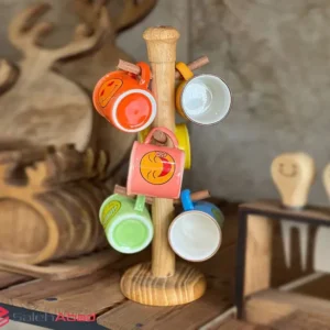 فروش عمده استند فنجان چوبی مدل درختی