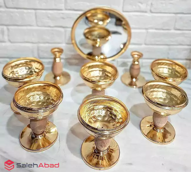 فروش عمده ست هفت سین فلزی پایه چوب