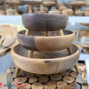 فروش عمده ظروف پذیرایی چوبی پایه دار