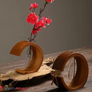فروش عمده گلدان چوبی مینیمال رومیزی