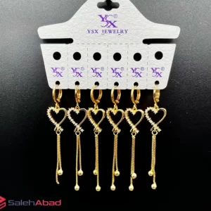 فروش عمده گوشواره آویز طرح قلب