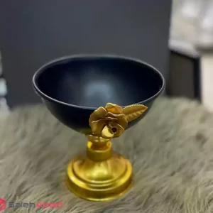 فروش عمده آجیل خوری فلزی مشکی طلایی