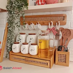 فروش عمده استند چوبی آشپزخانه کشو دار