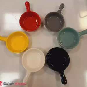 فروش عمده سس خوری سرامیکی دسته دار رنگی