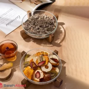 فروش عمده ظرف پذیرایی آبگز پایه چوبی