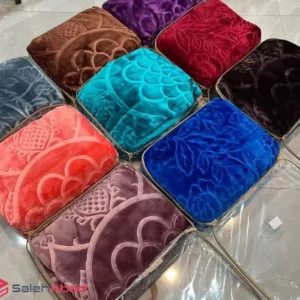 فروش عمده پتو لاله مهرگان طرح گل برجسته