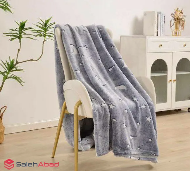 فروش عمده پتو شب نما دو نفره طرح ماه و ستاره