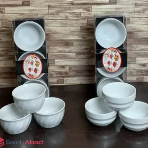فروش عمده پیاله سرامیکی سفید 3 تایی