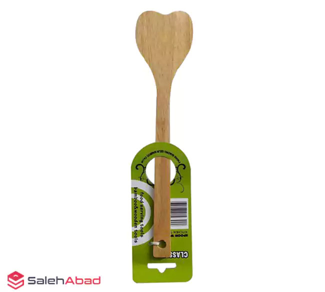 فروش عمده کفگیر چوبی طرح قلبی