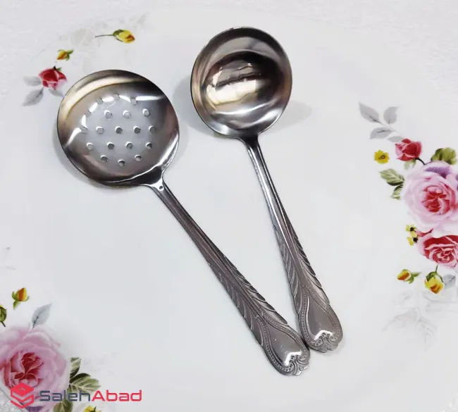 فروش عمده ملاقه و کفگیر سوراخ دار استیل