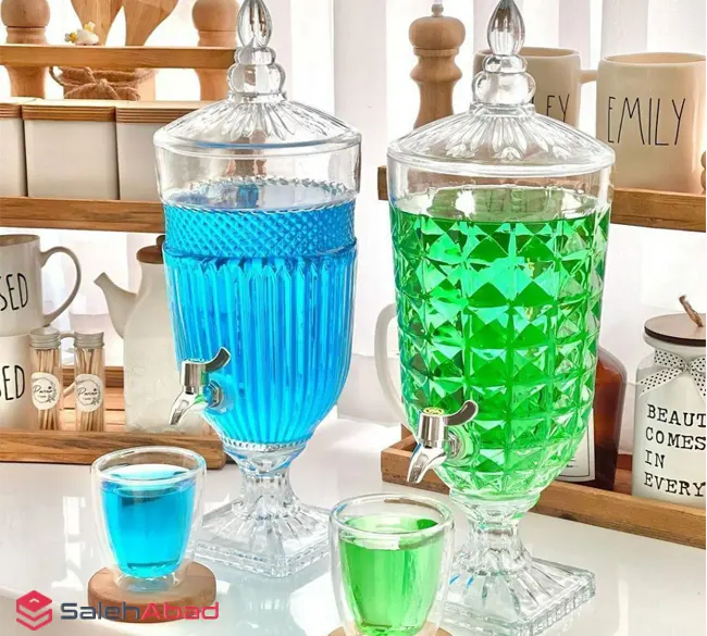 فروش عمده کلمن شیشه ای شربت 5 لیتری