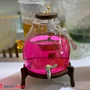 فروش عمده کلمن شیشه ای خمره ای طرح گوزن