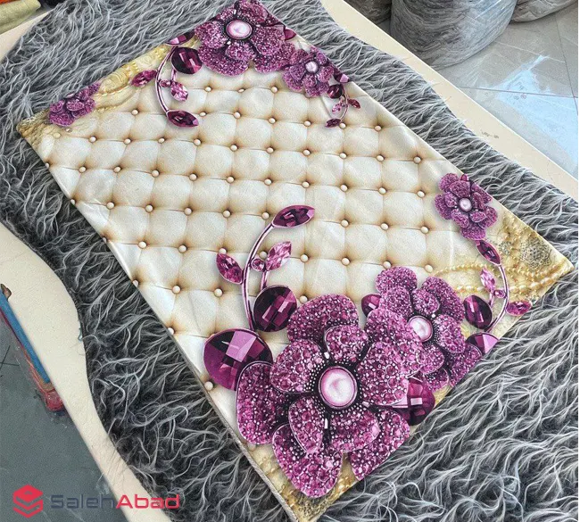 فروش عمده روبالشتی مخمل سه بعدی گلدار