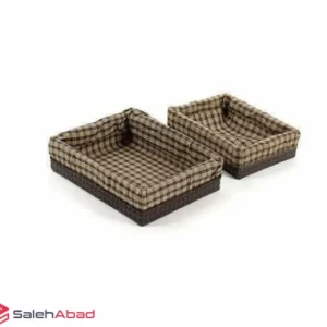 فروش عمده سبد نان و سبزی چرمی دو عددی