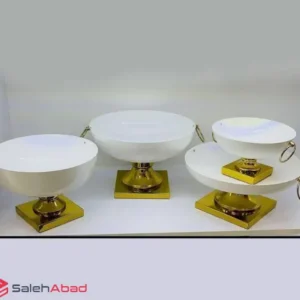 فروش عمده ست پذیرایی فلزی 4 تکه پایه دار