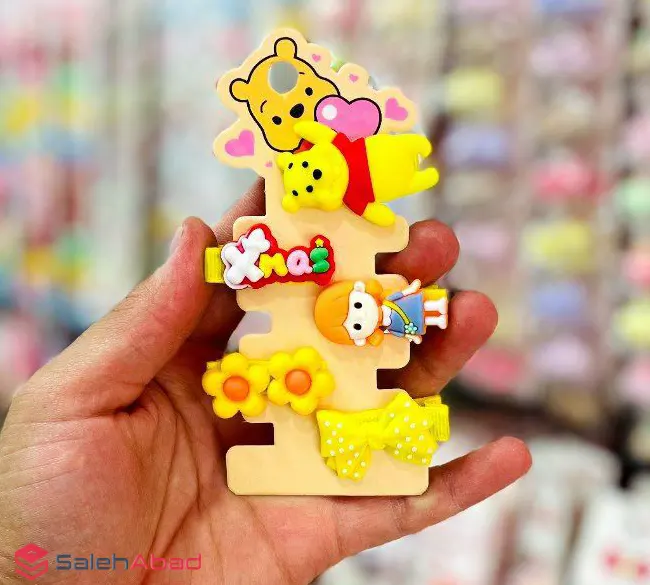 فروش عمده پک گیره مو انبری دخترانه فانتزی