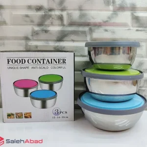 فروش عمده ظرف نگهدارنده استیل 3 تایی