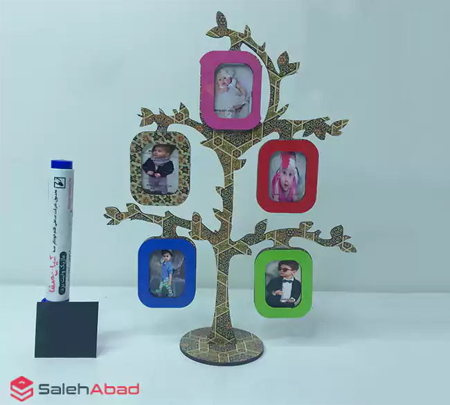 فروش عمده قاب عکس طرح درخت 5 شاخه چوبی