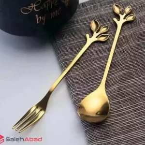 فروش عمده ست قاشق و چنگال صبحانه طرح برگ