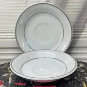فروش عمده نعلبکی چینی گرد طرح دار