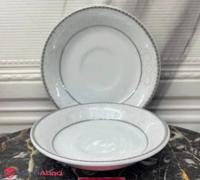 فروش عمده نعلبکی چینی گرد طرح دار