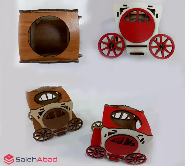 فروش عمده جامدادی چوبی طرح کالسکه
