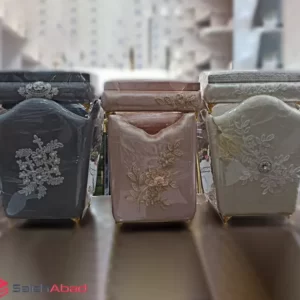 فروش عمده ست سطل و جا دستمال کاغذی مخمل