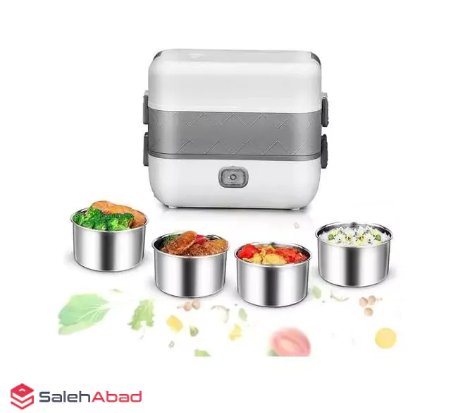 فروش عمده ظرف غذا برقی استیل دو طبقه