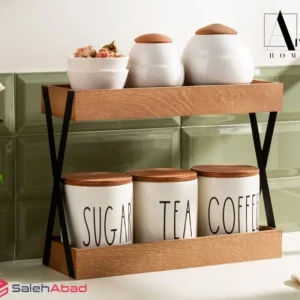 فروش عمده استند آشپزخانه رومیزی چوبی