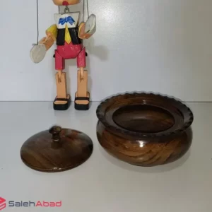 فروش عمده قندان چوبی گرد لبه دالبری