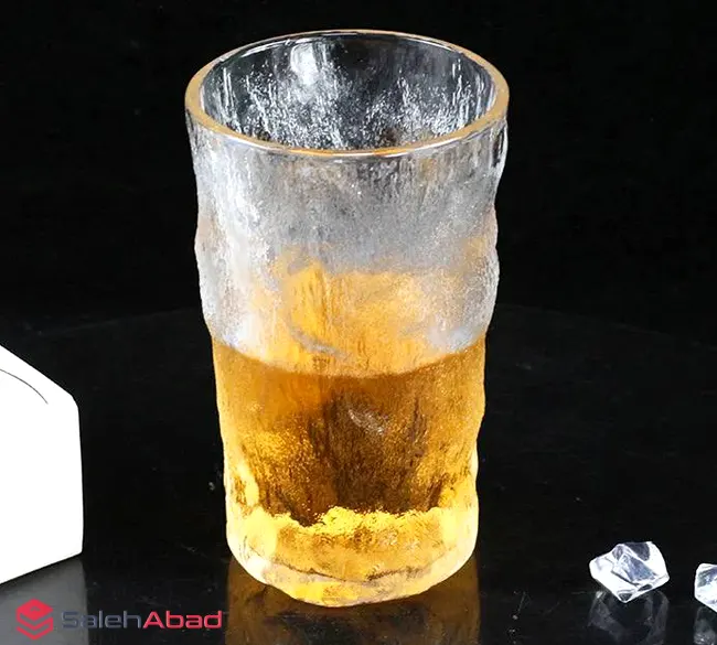 فروش عمده لیوان یخی بلند لب طلا