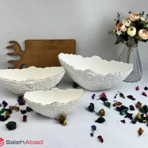 فروش عمده کشکول سفید چینی طرح ورساچ