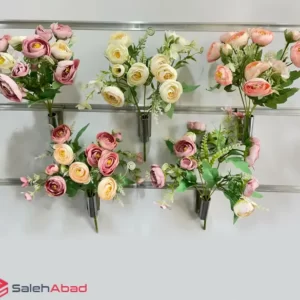 فروش عمده بوته گل مصنوعی نسترن 10 شاخه