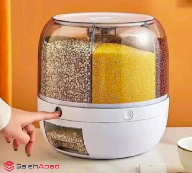 فروش عمده جا حبوباتی چرخشی دکمه دار