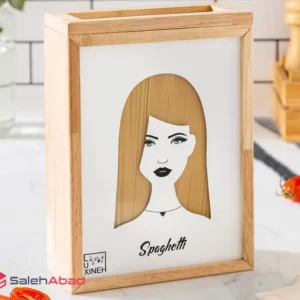 فروش عمده جا حبوباتی چوبی مکعبی طرح دختر