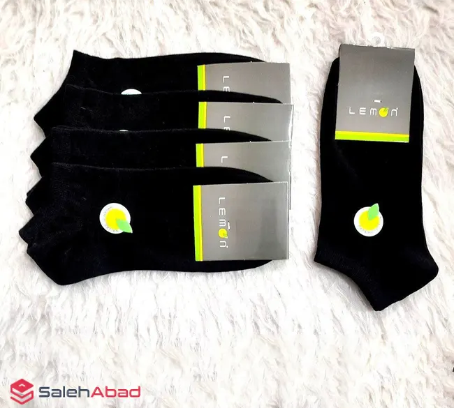 فروش عمده جوراب مچی زنانه مشکی لیمون