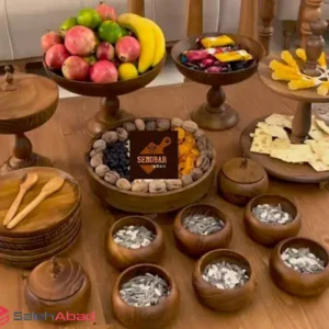 فروش عمده سرویس پذیرایی چوب گردو گرد