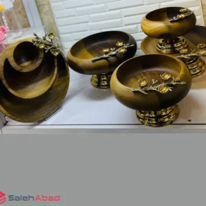 فروش عمده سرویس پذیرایی چوبی طرح شکوفه