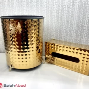 فروش عمده سطل و جا دستمال استیل طرح پروانه